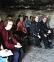 The pilgrims in a grotto at Shepherd's Field in Bethlehem.