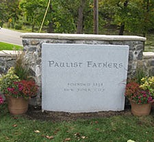 Monument honoring the 70 Paulist priests who were reinterred at St. Thomas the Apostle Cemetery in Oak Ridge, NJ.