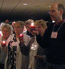 Friday evening prayer at the Paulist Associates Retreat.
