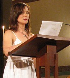 Actress Florenza Lozano performed a dramatic reading of St. Paul's Letters to the Colossians as part of "An Evening with a Letter of St. Paul."