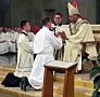 Richard R. Andre, CSP, makes his promise of obedience during his ordination to the diaconate with Bishop Martin D. Holly presiding. (Photo credit: Bruce Byers, brucebyers.com)