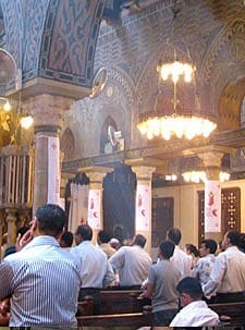 The Paulist pilgrims exerienced a Coptic Christian liturgy at St. Mary's, also known as the "hanging" church, in Cairo.