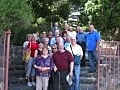 The pilgrims at the shores of the Sea of Galilee next to the Church of the Primacy of Peter.