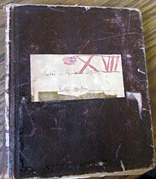 The cover of Father Isaac T. Hecker's 1854 spiritual notebook.
