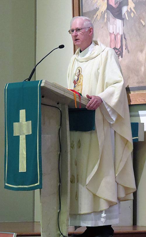 Father Jim Haley, CSP, who hails from Halifax, Nova Scotia, delivers the homily.