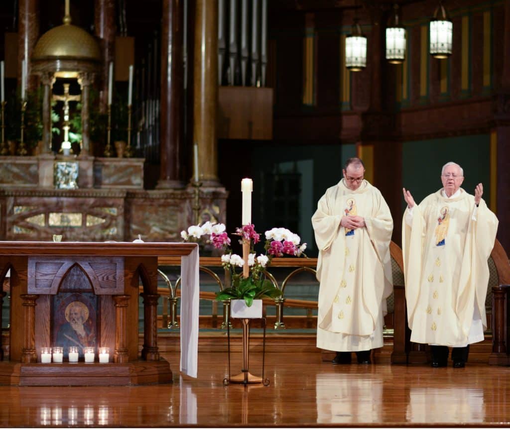 Paulist Fr. Eric Andrews and Paulist Fr. John Foley