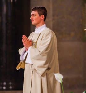 Brand new Paulist Deacon Evan Cummings at the Sept. 1, 2018 Diaconate Ordination Mass