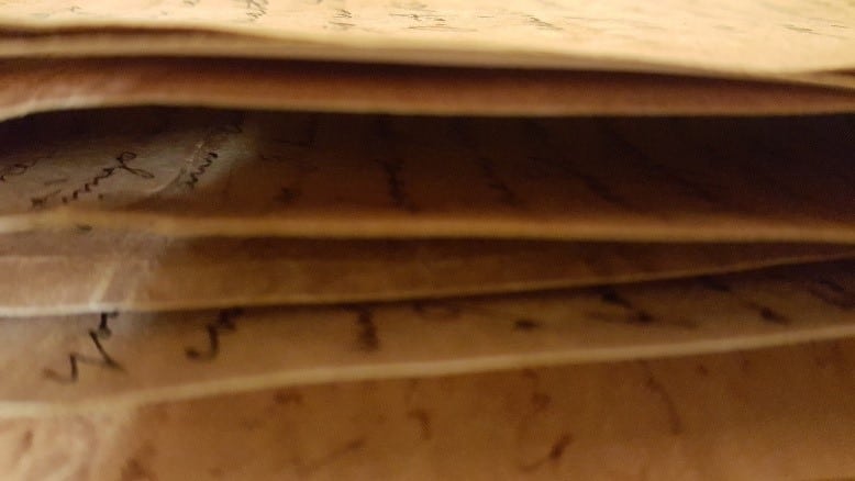 Figure2: Close up of replicas of Fr. Hecker’s letters to his family.