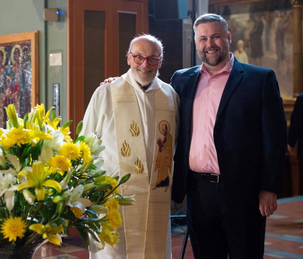 Paul Snatchko (right) with Paulist Fr. Thomas Kane